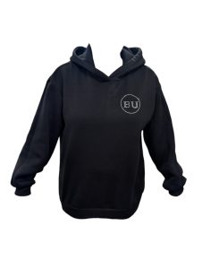 Black Cut-Out Back Pullover Hoodie